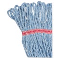  | Boardwalk BWK503BLCT 5 in. Super Loop Cotton/Synthetic Fiber Wet Mop Head - Large, Blue (12/Carton) image number 2