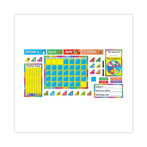 Back to School Sale | TREND T8096 22 in. x 17 in. 12-Month Year Around Calendar Bulletin Board Set - Assorted Colors (106/Set) image number 0