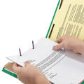 File Folders | Smead 14063 2 in. Expansion Recycled Pressboard 6-Fastener Classification Folders - Letter Size/Green Exterior (10/Box) image number 4