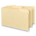 File Folders | Smead 15230 0.75 in. Expansion 1/3-Cut Tabs Assorted Tab Postion Interior File Folders - Manila (100/Box) image number 1