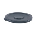 Trash & Waste Bins | Boardwalk 1868184 Flat-Top Round Lids for 44 Gallon Waste Receptacles - Gray image number 0