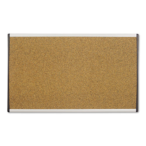 Bulletin Boards | Quartet ARCB3018 30 in. x 18 in. ARC Frame Cubicle Cork Bulletin Board - Tan Surface/Satin Aluminum Frame image number 0