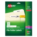 Back to School Sale | Avery 08366 0.66 in. x 3.44 in. Permanent TrueBlock File Folder Labels with Sure Feed Technology - White (30/Sheet, 25 Sheets/Pack) image number 0