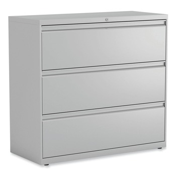 Alera 25506 42 in. x 18.63 in. x 40.25 in. 3 Legal/Letter/A4/A5 Size Lateral File Drawers - Light Gray