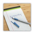 Pens | BIC GSMG361-BE Round Stic Grip Xtra Comfort Medium 1.2 mm Stick Easy-Glide Ballpoint Pen Value Pack - Blue Ink/Gray/Blue Barrel (36/Pack) image number 4