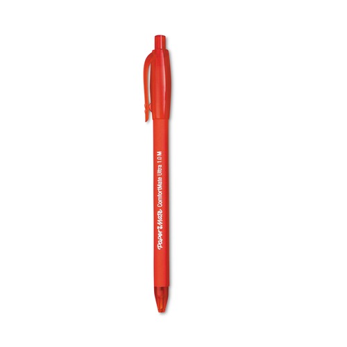 Pens | Paper Mate 6320187 1 mm Medium ComfortMate Ultra Retractable Ballpoint Pen - Red Ink, Red Barrel (1-Dozen) image number 0