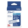 Labels | Brother P-Touch TZE243G 0.7 in. x 26.2 ft. TZe Standard Adhesive Laminated Labeling Tape - Blue on White image number 0