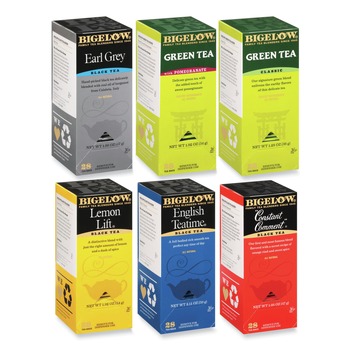 FOOD AND SNACKS | Bigelow RCB15577 Assorted Tea Packs - Six Flavors (168/Carton)