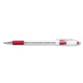 Pens | Pentel BK90-B Stick Fine 0.7 mm R.S.V.P. Ballpoint Pen - Red Ink, Clear/Red Barrel (1-Dozen) image number 3
