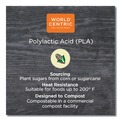 Food Trays, Containers, and Lids | World Centric RDCS32 6.1 in. x 7.6 in. x 2.8 in. 32 oz. PLA Rectangular Plastic Deli Containers - Clear (600/Carton) image number 2