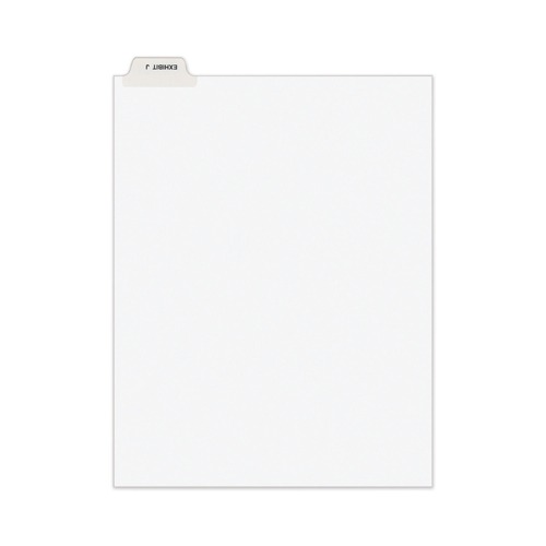 Dividers & Tabs | Avery 11949 11 in. x 8.5 in. 26-Tab Exhibit J Avery-Style Preprinted Legal Bottom Tab Divider - White (25/Pack) image number 0