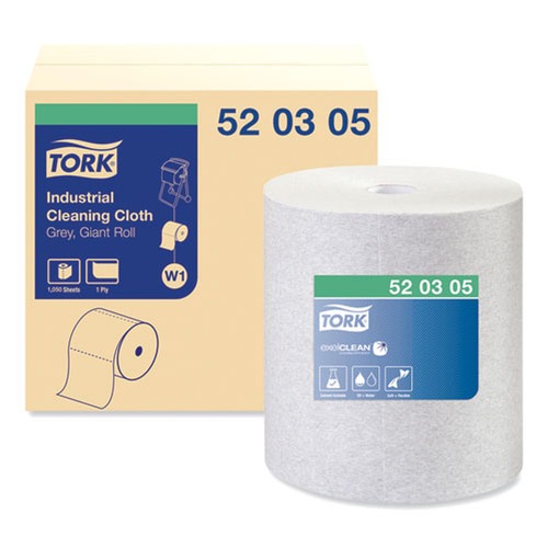 Cleaning Cloths | Tork 520305 1-Ply 12.6 in. x 13.3 in. Industrial Cleaning Cloths -  Gray (1/Carton) image number 0