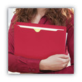File Folders | Smead 75569 Straight Tab Letter Size Colored File Jackets with Reinforced Double-Ply Tab - Red (50/Box) image number 4
