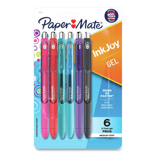 Pens | Paper Mate 1951713 InkJoy Medium 0.7 millimeter Retractable Gel Pen - Assorted Ink/Barrel Colors (1-Set) image number 0