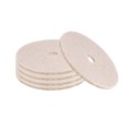 Cleaning & Janitorial Accessories | Boardwalk BWK4017NHE 17 in. Diameter Natural Hog Hair Burnishing Floor Pads - Tan (5/Carton) image number 0