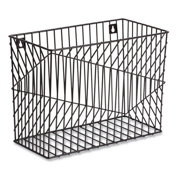 DESK ACCESSORIES AND OFFICE ORGANIZERS | U Brands 3836U02-06 Vena 6.85 in. Long Hanging File Basket - Black/Letter Size