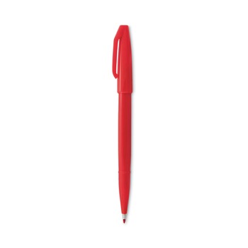  | Pentel Arts S520-B Sign Pen Extra-Fine Bullet Tip Point Color Marker - Red (1 Dozen)