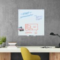 White Boards | U Brands 3971U00-01 35 in. x 35 in. Magnetic Glass Dry Erase Board Value Pack - Frosted White image number 1