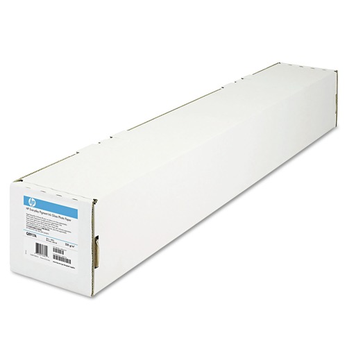 Copy & Printer Paper | HP Q8917A 36 in. x 100 ft. 9.1 millimeter Everyday Pigment Ink Photo Paper Roll - Glossy White (1-Roll) image number 0