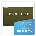 File Folders | Pendaflex 04153X2 1/5-Cut Tabs 2 in. Capacity Legal Size Extra Capacity Reinforced Hanging File Folders with Box Bottom - Green (25/Box) image number 5