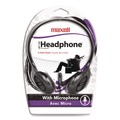 Office Electronics & Batteries | Maxell 199845 HP100 Headphone with Mic, Black image number 1