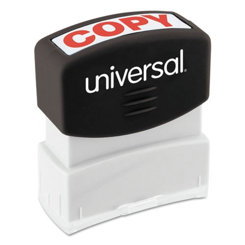 Stamps & Stamp Supplies | Universal UNV10048 COPY Pre-Inked One-Color Message Stamp - Red image number 0