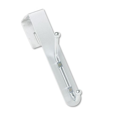 Wall Racks & Hooks | Safco 4167 Over-The-Panel Satin Aluminum/Chrome Double-Garment Hook image number 0