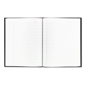 Blueline A9 9.25 x 7.25 Sheets 1-Subject Medium/College Rule Business Notebook with Self-Adhesive Labels - Black