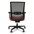 Office Chairs | HON HONCMZ1ACU67 16.5 in. to 21 in. Seat Height Supports Up to 275 lbs. Convergence Mid-Back Task Chair with Swivel-Tilt - Red Seat, Black Back/Base image number 3