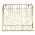 Desktop Organizers | U Brands 3231U02-06 Vena 6.85 in. Long Hanging File Basket - Gold/Letter Size image number 2