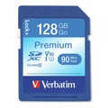 Office Electronics & Batteries | Verbatim 44025 UHS-I V10 U1 Class 10 Up to 90 mb/s Read Speed 128 GB Premium SDXC Memory Card image number 0