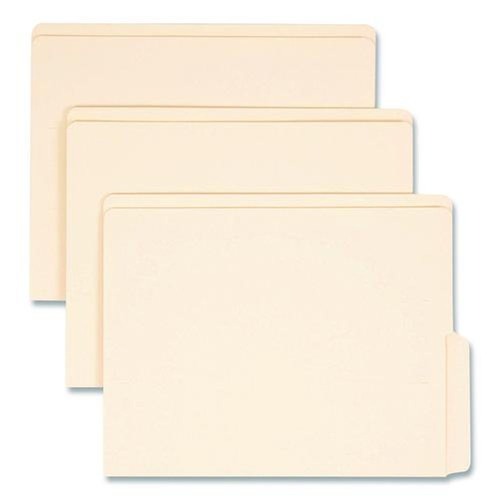 File Folders | Smead 24128 0.75 in. Expansion 9 in. High Front Heavyweight End Tab Folders - Manila/Letter Size (100/Box) image number 0