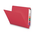 File Folders | Smead 25710 0.75 in. Expansion Shelf-Master Reinforced End Tab Colored Folders - Letter Size/Red (100/Box) image number 1