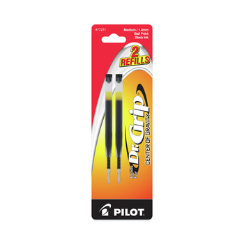 Pilot 77271 Pilot Medium Conical Tip Ballpoint Pen Refill - Black Ink (2/Pack)