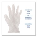 Disposable Gloves | Boardwalk BWK361XLCT 3.6 mil 9.5 in. Long Powder-Free Exam Vinyl Gloves - Extra Large, Clear (100/Box, 10 Boxes/Carton) image number 7