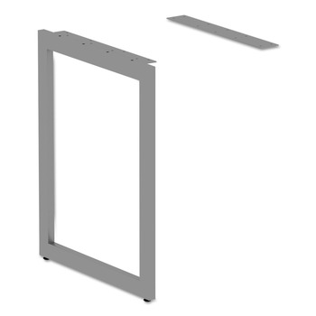 Alera ALELSRT24GR Open Office Series 23-3/8 in. x 28-1/2 in. Fully Adjustable O-Leg Return Base - Silver