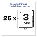 Dividers & Tabs | Avery 11445 Index Maker 11 in. x 8.5 in. 3-Tab Print and Apply Clear Label Dividers - White (25/Box) image number 4