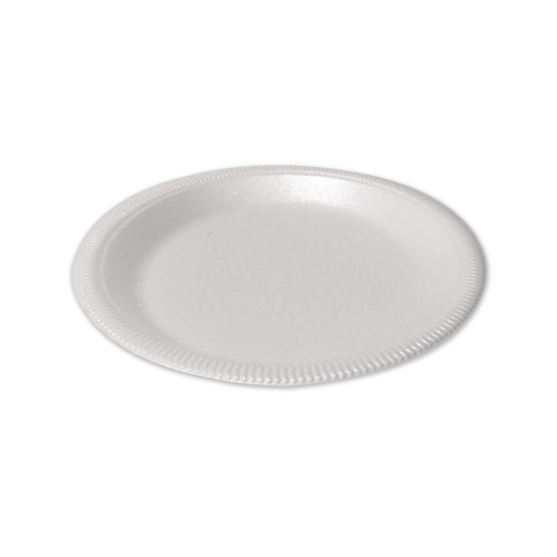 Bowls and Plates | Plastifar 12040 9 in. Diameter Poly Bag Plate Foam Dinnerware - White (500/Pack) image number 0