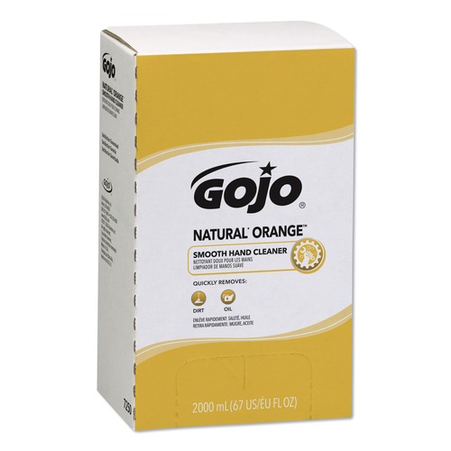  | GOJO Industries 7250-04 NATURAL ORANGE 2,000 milliLiter Smooth Hand Cleaner - Citrus Scent (4/Carton) image number 0