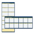 Clearance Center | House of Doolittle 3974 12-Month (Jan to Dec): 2026 60 in. x 26 in. Recycled Reversible Yearly Wall Planner - White/Blue/Yellow Sheets image number 0