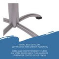Office Desks & Workstations | Iceberg 65614 36 in. x 36 in. x 30 in. CafeWorks Square Cafe-Height Table - Walnut/Silver image number 4