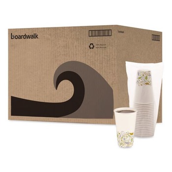 Boardwalk BWKDEER16HCUP 16 oz. Deerfield Printed Paper Hot Cups (50 Cups/Sleeve, 20 Sleeves/Carton)