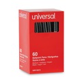 Pens | Universal UNV15613 Medium 1 mm Ballpoint Stick Pen Value Pack - Black Ink, Gray/Black Barrel (60/Pack) image number 1