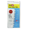 Dividers & Tabs | Redi-Tag B39000 0.44 in. Wide 1/12-Cut Laser Printable Index Tabs - White (675/Pack) image number 0