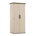 Office Filing Cabinets & Shelves | Suncast BMS1250 2 ft. 8.25 in. x 2 ft. 1.5 in. x 6 ft. 22 cu. Ft. Vertical Storage Shed - Vanilla/Stoney image number 0
