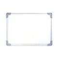 White Boards | Flipside 50000 18 in. x 12 in. Dual-Sided Desktop Dry Erase Board - White Surface, Satin Aluminum Frame image number 0