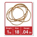 Rubber Bands | Universal UNV00118 0.04 in. Gauge Size 18 Rubber Bands - Beige (1600/Pack) image number 2