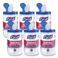 Cleaners & Chemicals | PURELL 9341-06 1-Ply 10 in. x 7 in. Fragrance-Free Foodservice Surface Sanitizing Wipes - White (6/Carton) image number 0