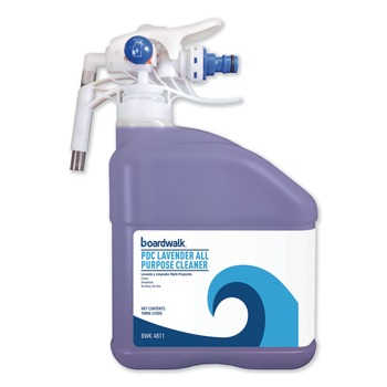 CLEANERS AND CHEMICALS | Boardwalk BWK 4811EA 3 Liter PDC All-Purpose Cleaner- Lavender