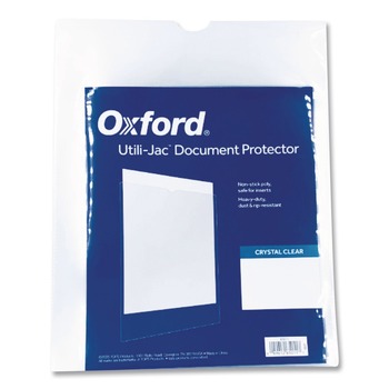 Oxford 65011 Utili-Jac 8.5 in. x 11 in. Heavy-Duty Plastic Envelopes - Clear (50/Box)